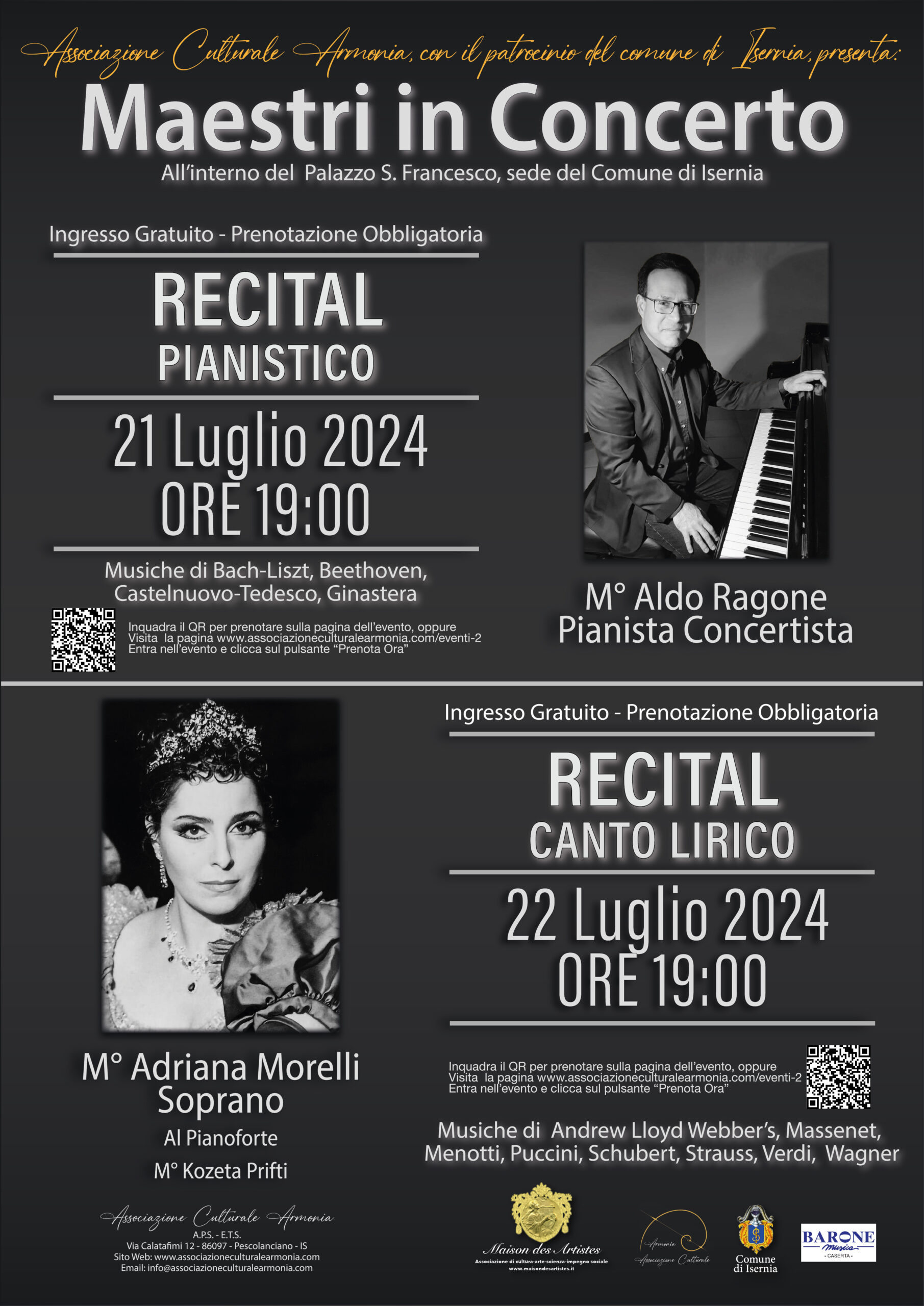 Concerto per Pianoforte e Canto Lirico - M° Adriana Morelli e M° Kozeta Prifti